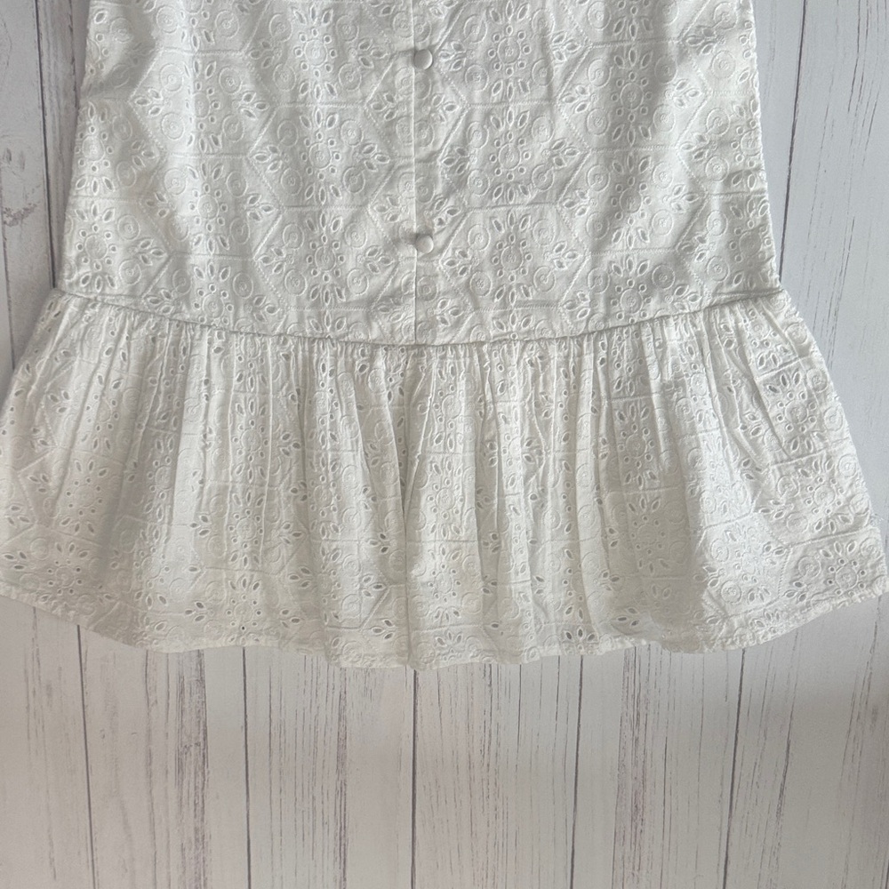 NWT Vineyard Vines Charming White Eyelet Kids Dress - Picture 6 of 7